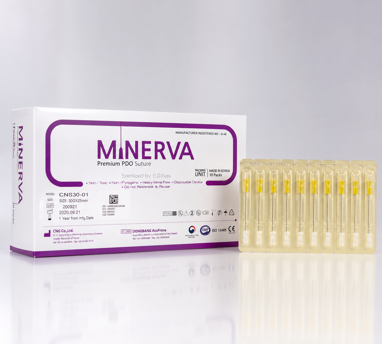 Minerva PDO Threads Lifting CNN30-01 (20 pcs ,30G-25MM)